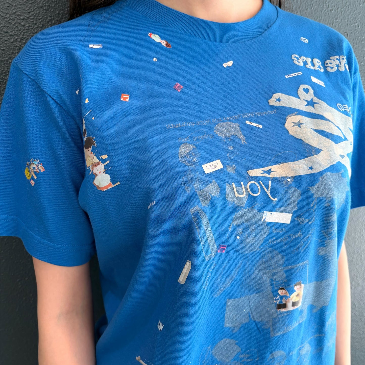 We are 友 T-shirt / Blue / プリントTシャツ