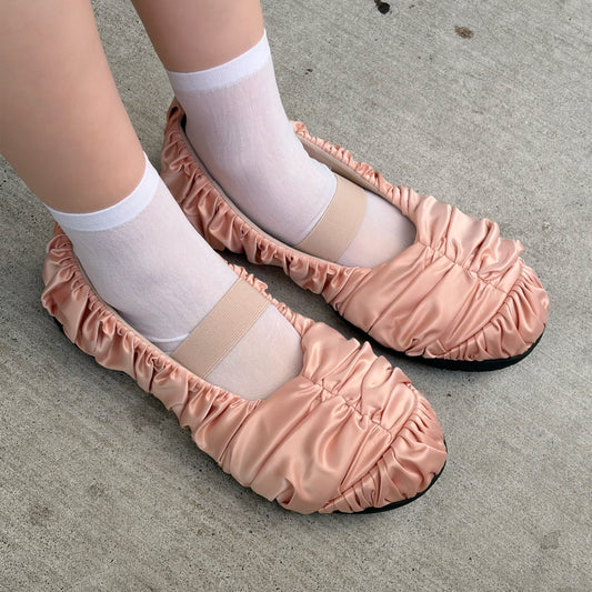 【THREETREASURES】Pirouette / PINK / サテンバレエシューズ