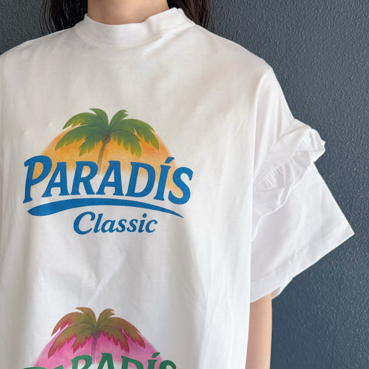 SHRINK T-SHIRT / WHITE - PARADIS / シュリンクグラフィックTシャツ