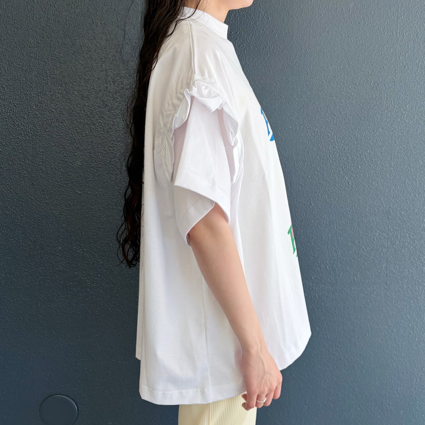 SHRINK T-SHIRT / WHITE - PARADIS / シュリンクグラフィックTシャツ