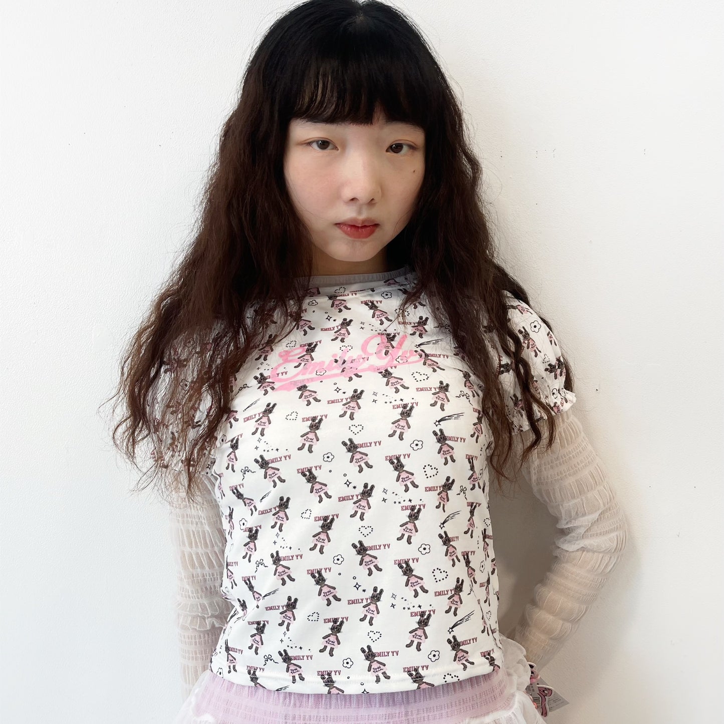 Little bunnies Tee / Pink / リトルバニーTシャツ