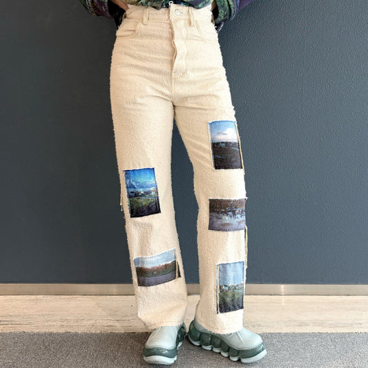 loop needle pants / ivory / ループニードルパンツ