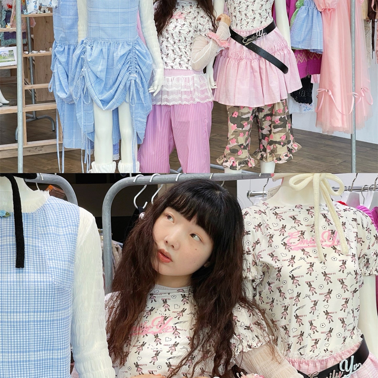 Little bunnies Tee / Pink / リトルバニーTシャツ