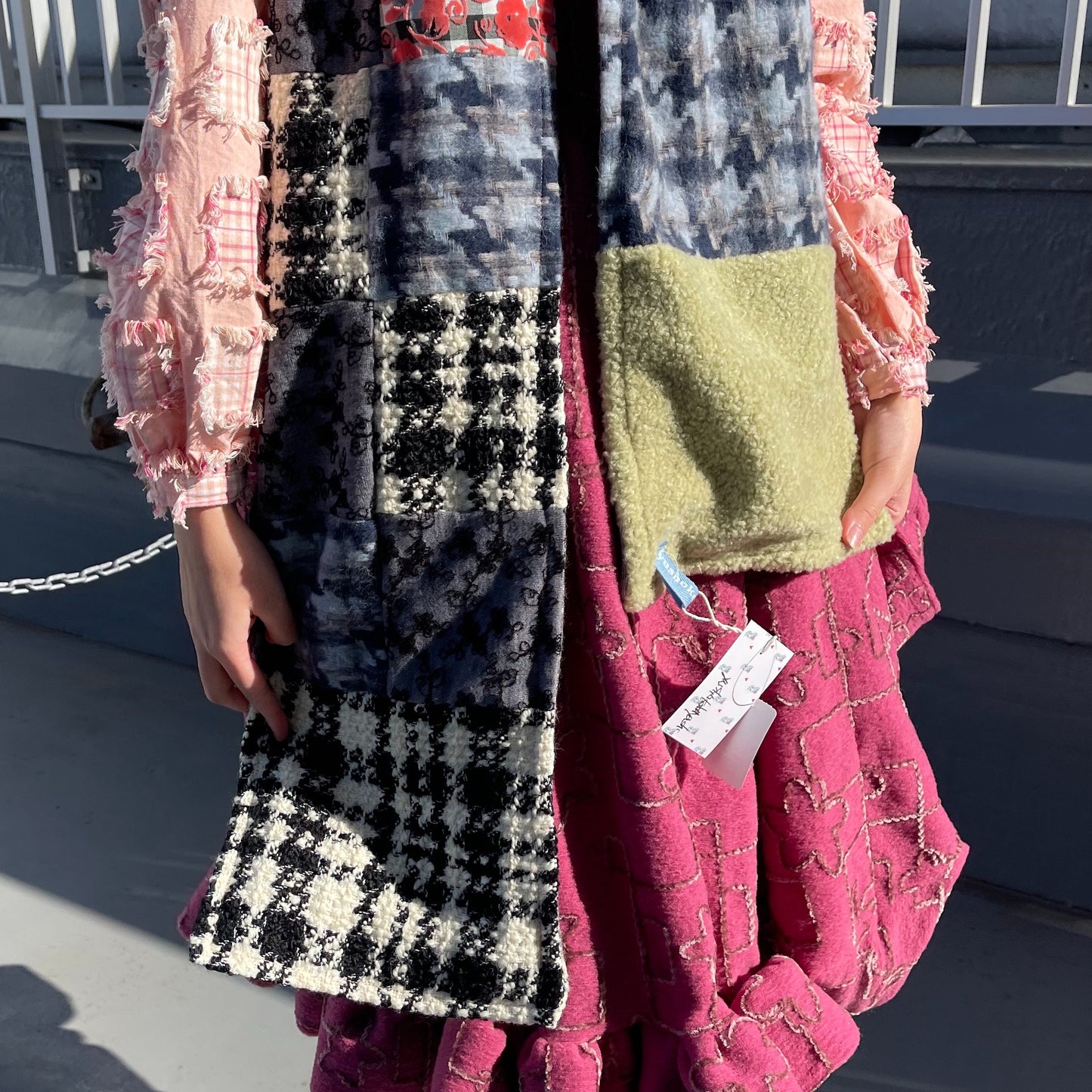 Patchwork long scarf / Multi / パッチワークマフラー