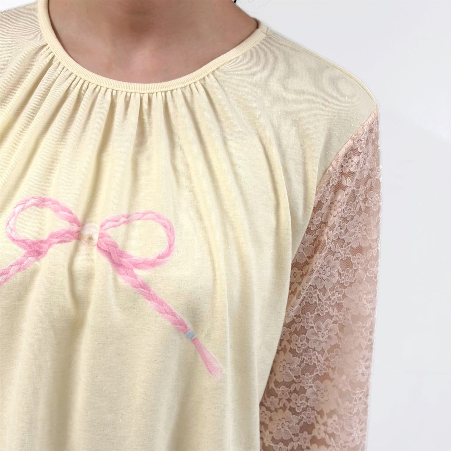 Elodie Lace T-shirt / Lemon / レースTシャツ