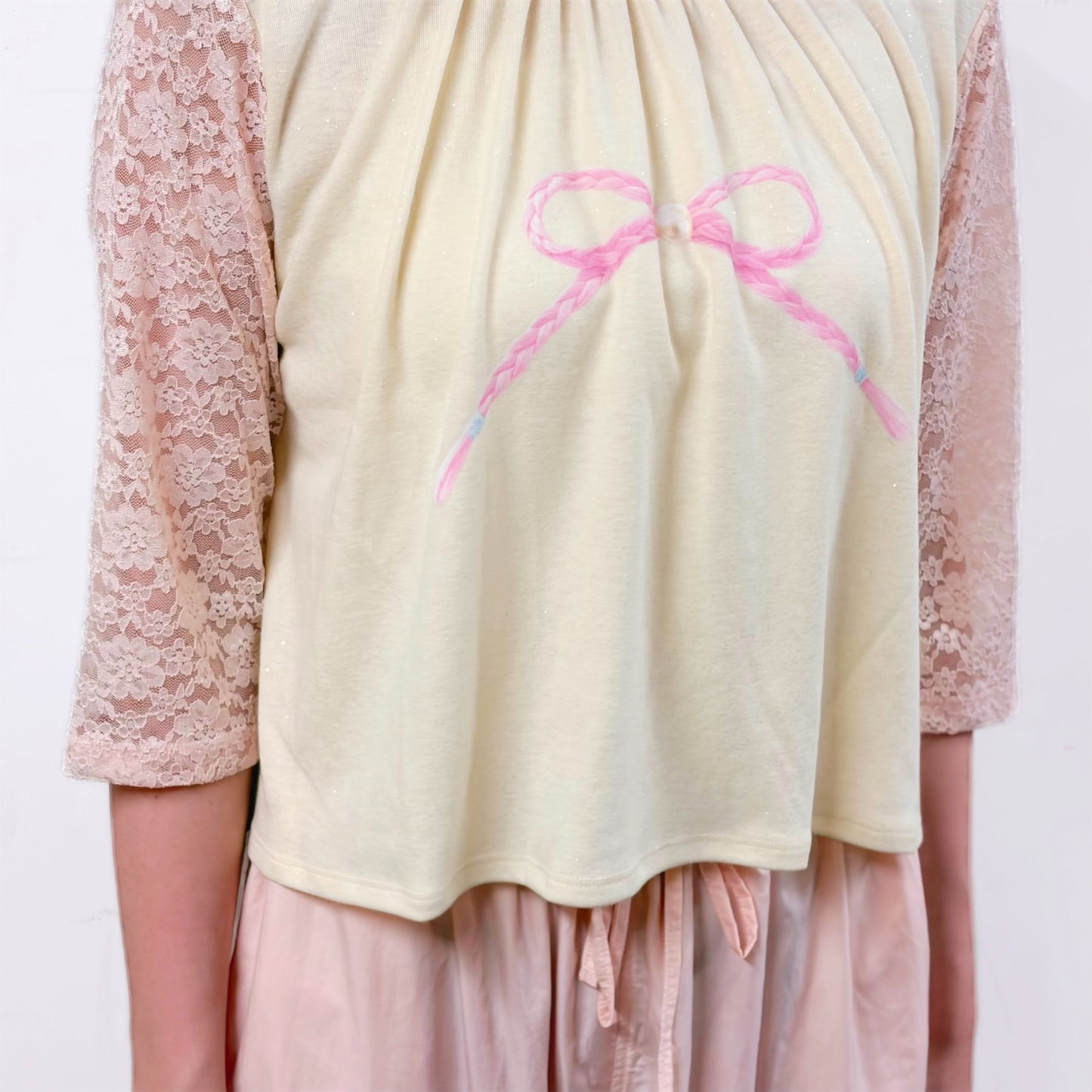 Elodie Lace T-shirt / Lemon / レースTシャツ