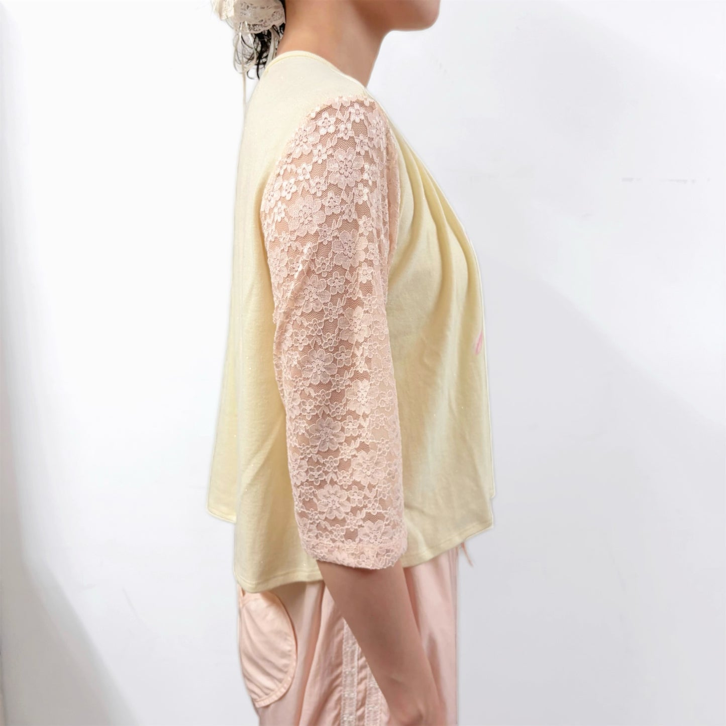 Elodie Lace T-shirt / Lemon / レースTシャツ