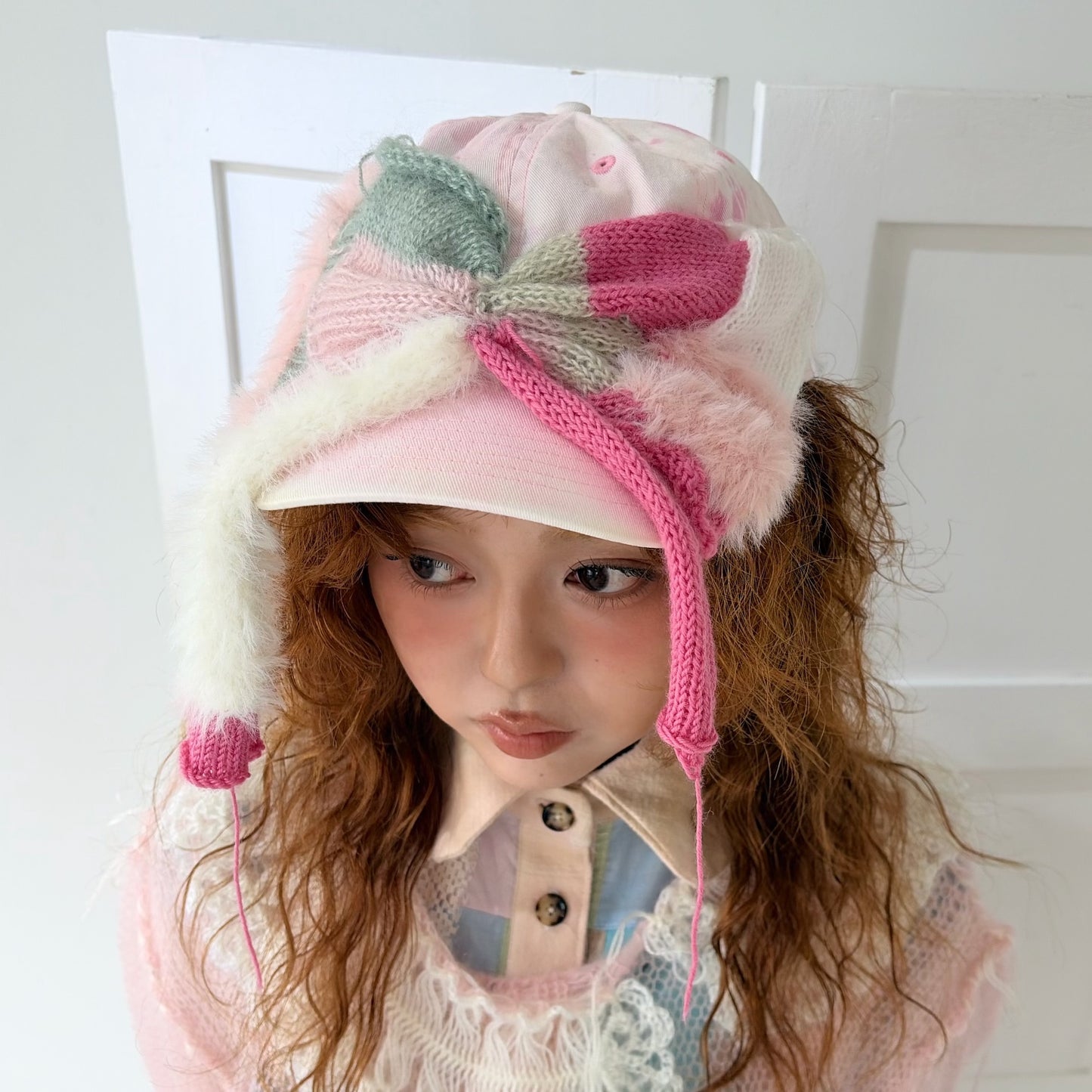 Ribbon cap / Pink / リボンキャップ
