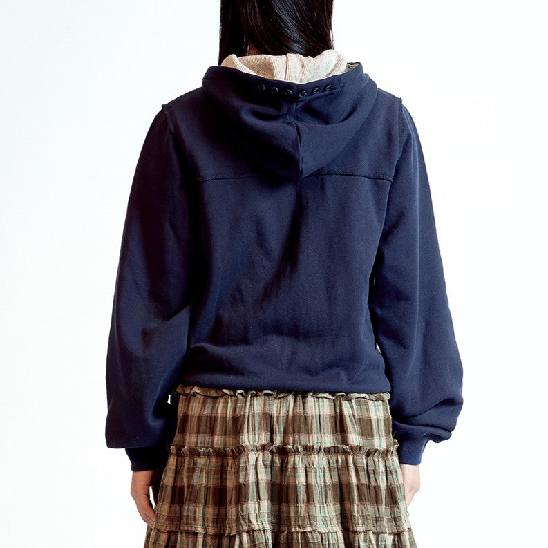 FLOWER POINT ZIP-UP HOODIE / NAVY / ジップアップフーディー