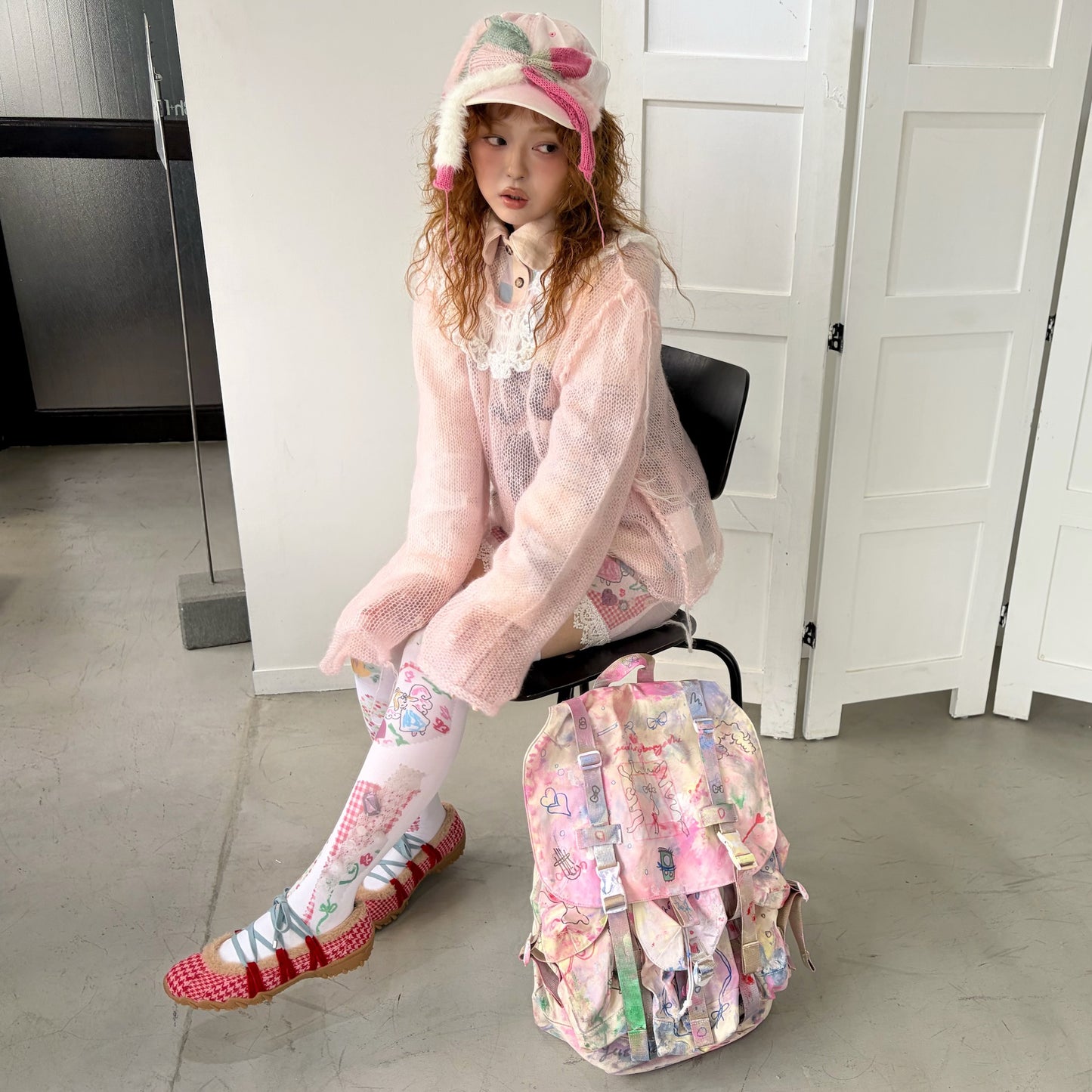 Ribbon cap / Pink / リボンキャップ