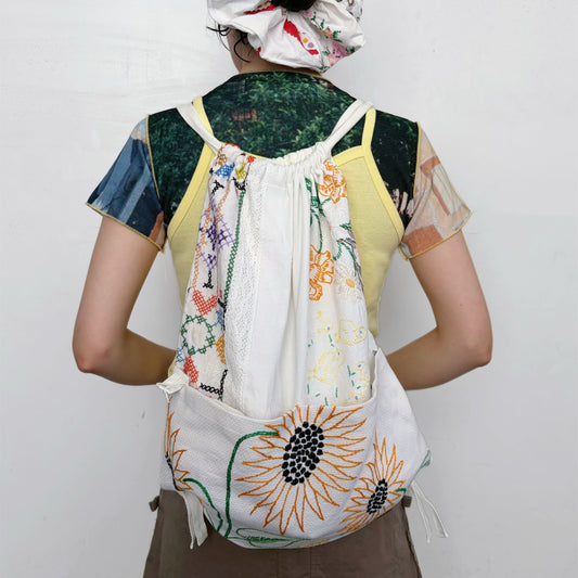 TABLECLOTH drawstring backpack / テーブルクロスバックパック