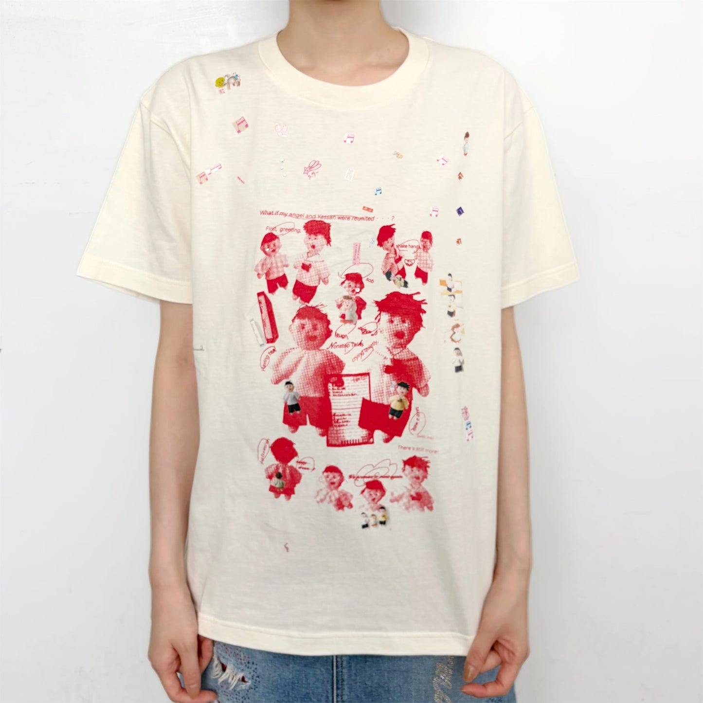 We are 友 T-shirt / Off white / プリントTシャツ