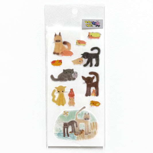 【uou_cute】Sticker - Cats and hamsters / ステッカー