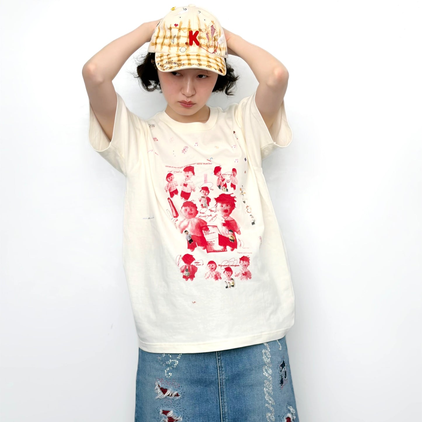 We are 友 T-shirt / Off white / プリントTシャツ