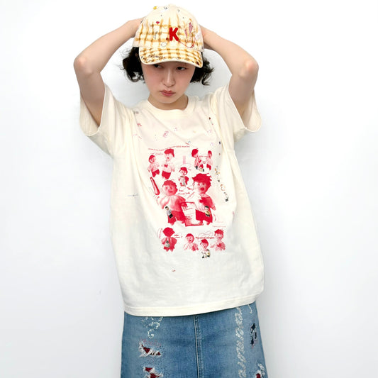 We are 友 T-shirt / Off white / プリントTシャツ