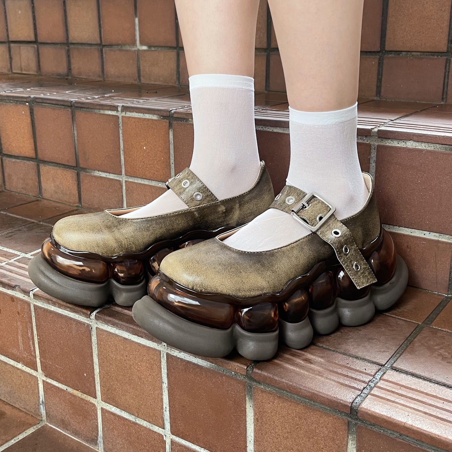 JEWELRY ARK BLUSHED MARY JANE / BEIGE / MIKIOSAKABEメリージェーン