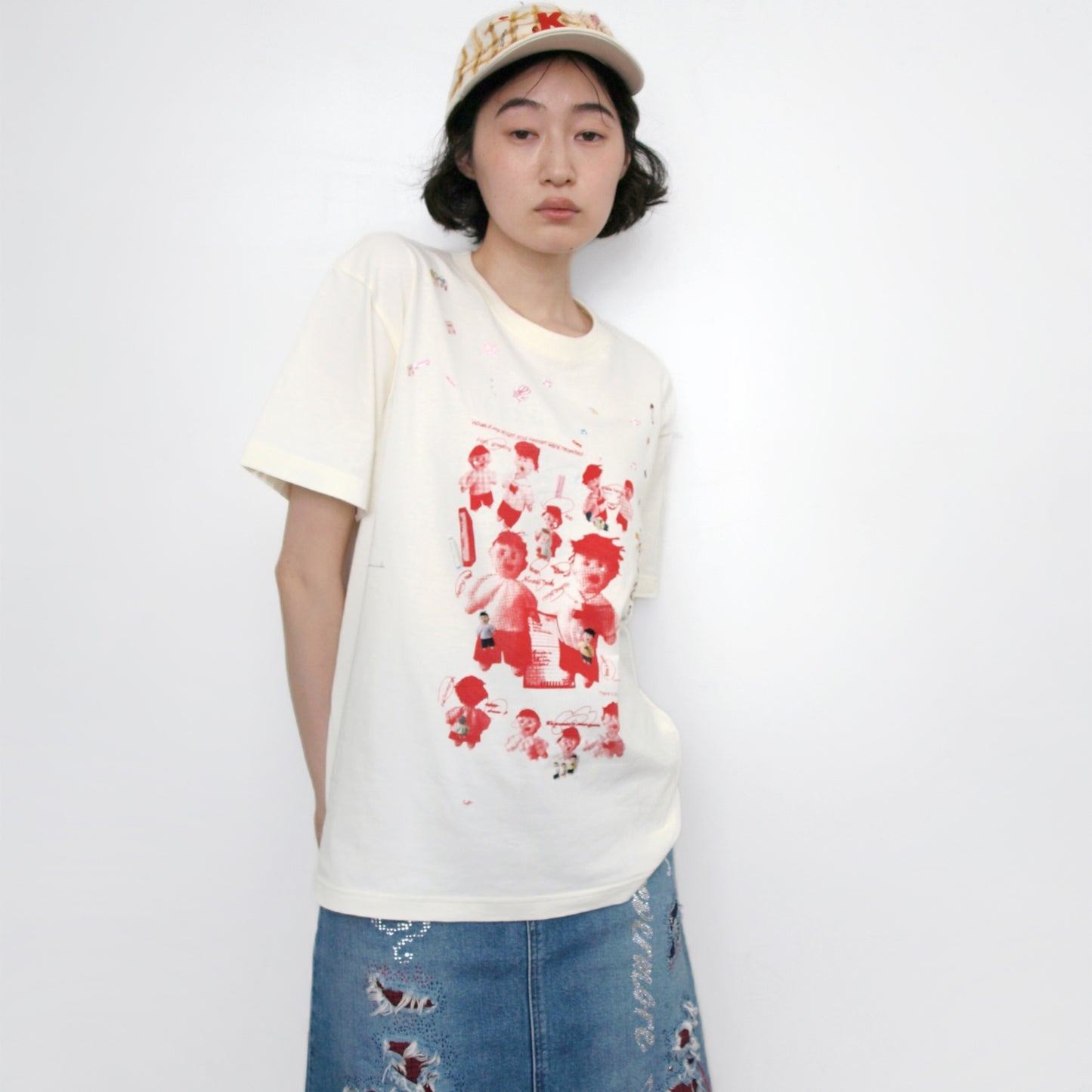 We are 友 T-shirt / Off white / プリントTシャツ