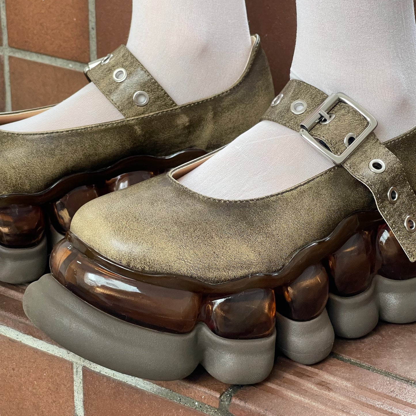 JEWELRY ARK BLUSHED MARY JANE / BEIGE / MIKIOSAKABEメリージェーン