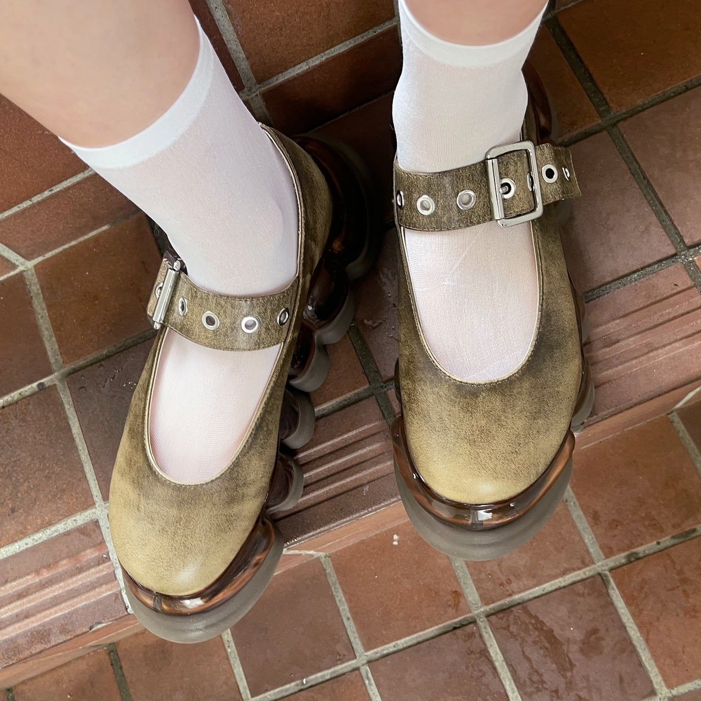 JEWELRY ARK BLUSHED MARY JANE / BEIGE / MIKIOSAKABEメリージェーン