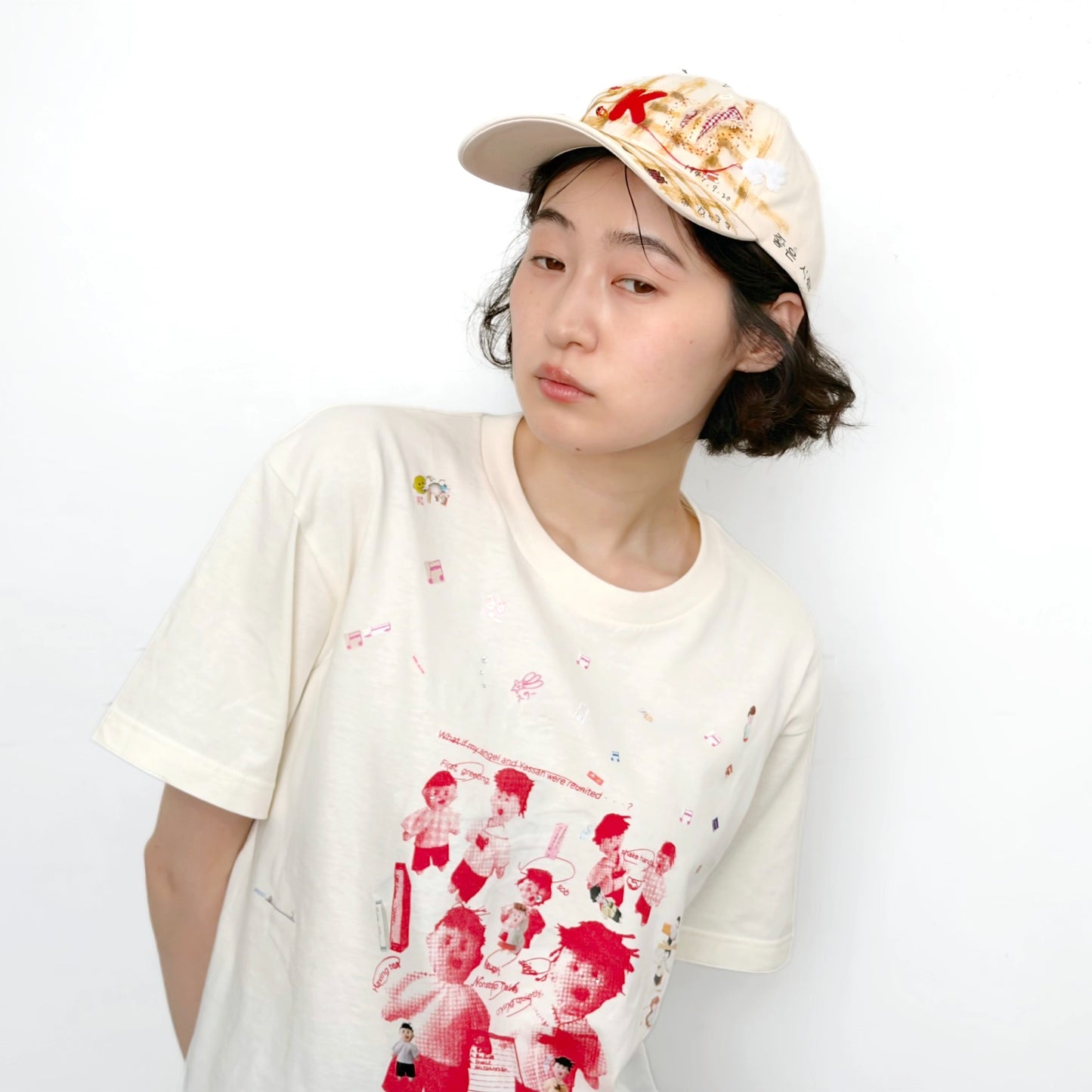 We are 友 T-shirt / Off white / プリントTシャツ