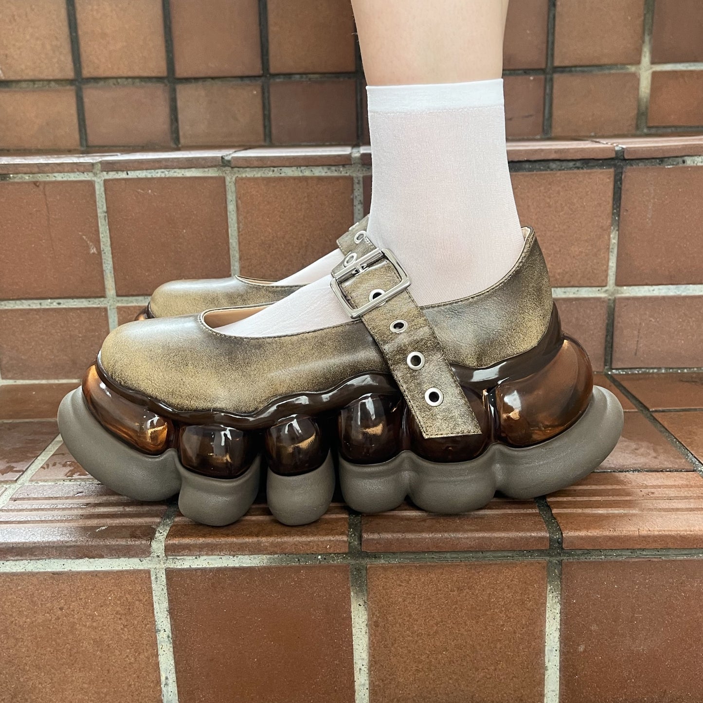 JEWELRY ARK BLUSHED MARY JANE / BEIGE / MIKIOSAKABEメリージェーン