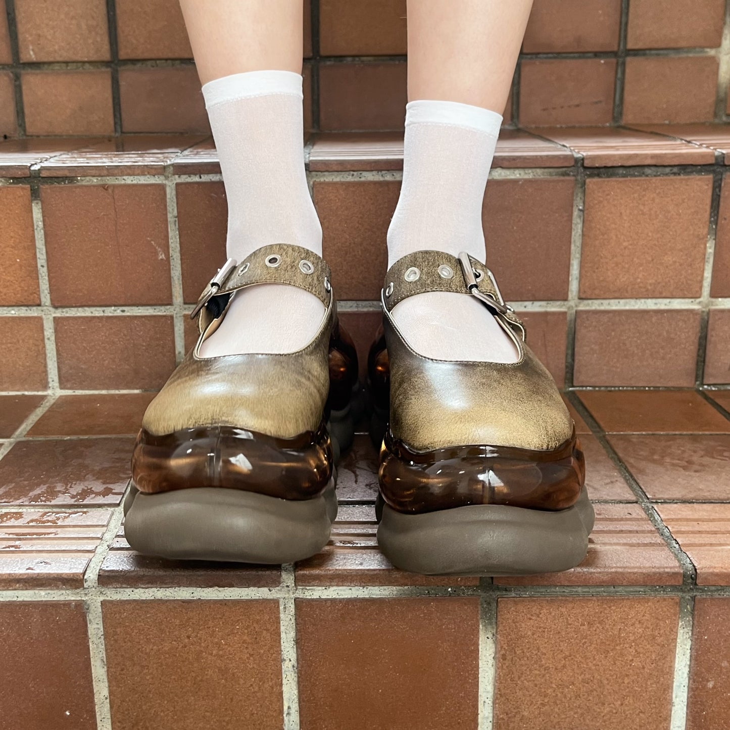 JEWELRY ARK BLUSHED MARY JANE / BEIGE / MIKIOSAKABEメリージェーン