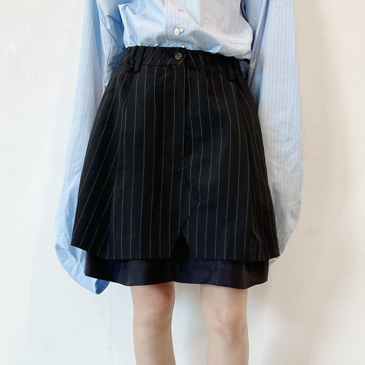 HALF PANTS LIKE SKIRT / BLACK / スカート