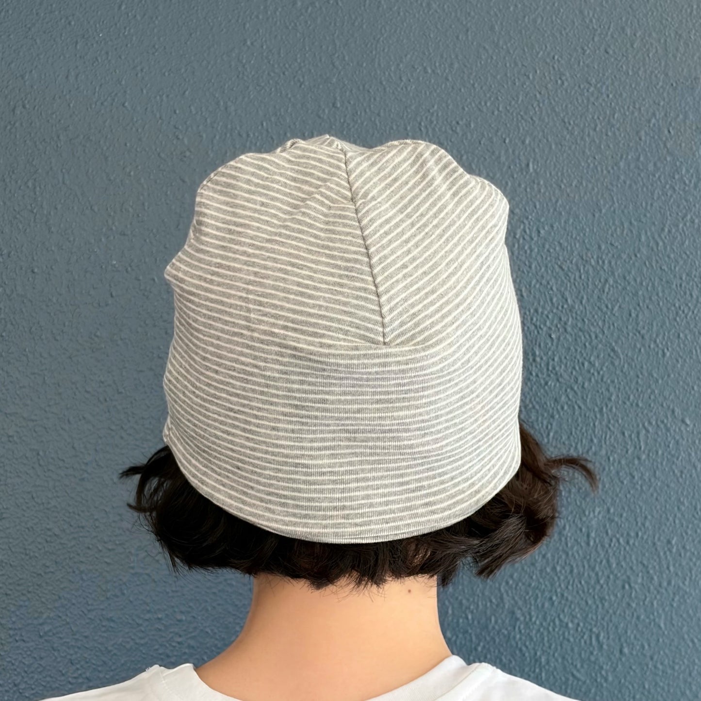 Flower Button Beanie / Gray / フラワーボタンビーニー