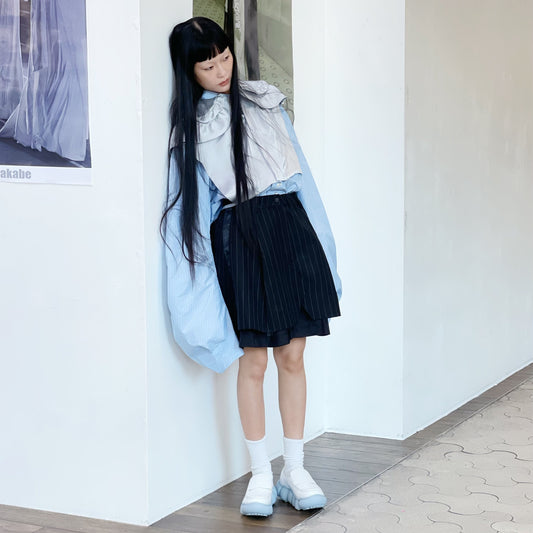 HALF PANTS LIKE SKIRT / BLACK / スカート