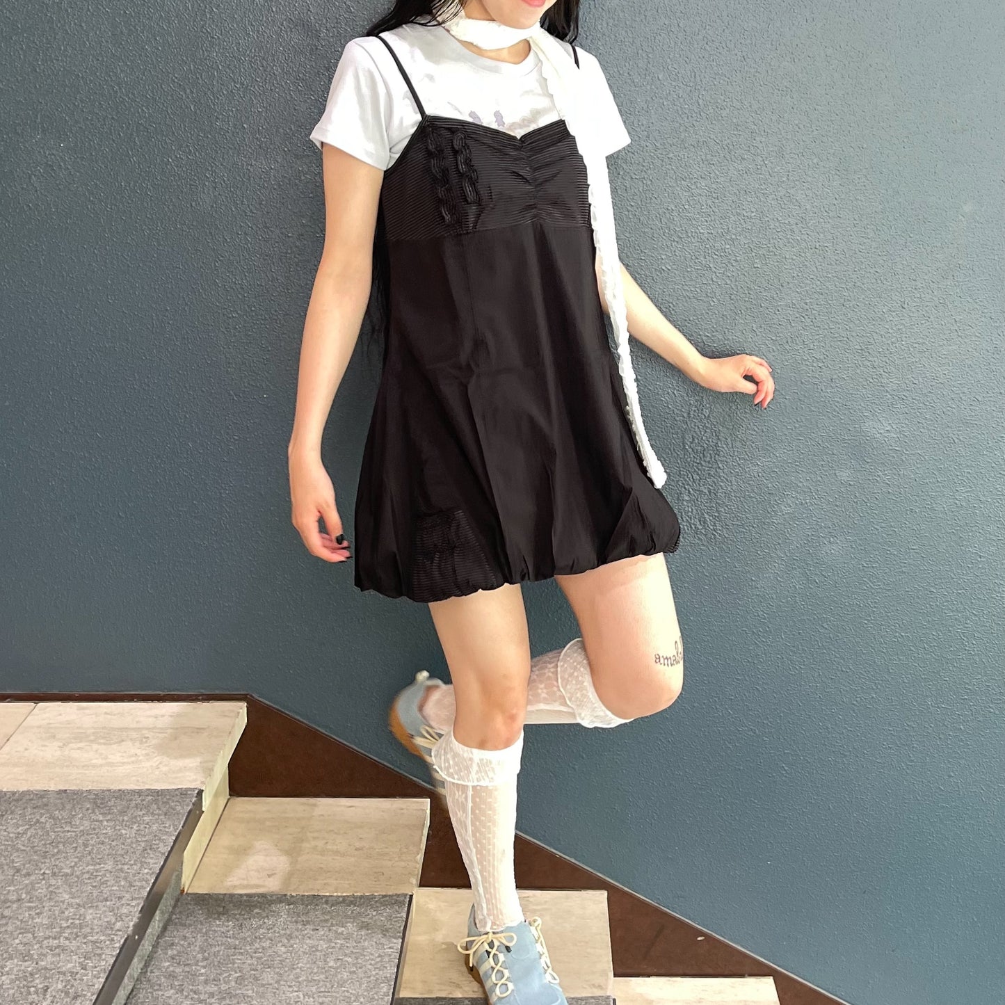 Layered Pocket Scarf / White / レイヤードポケットスカーフ