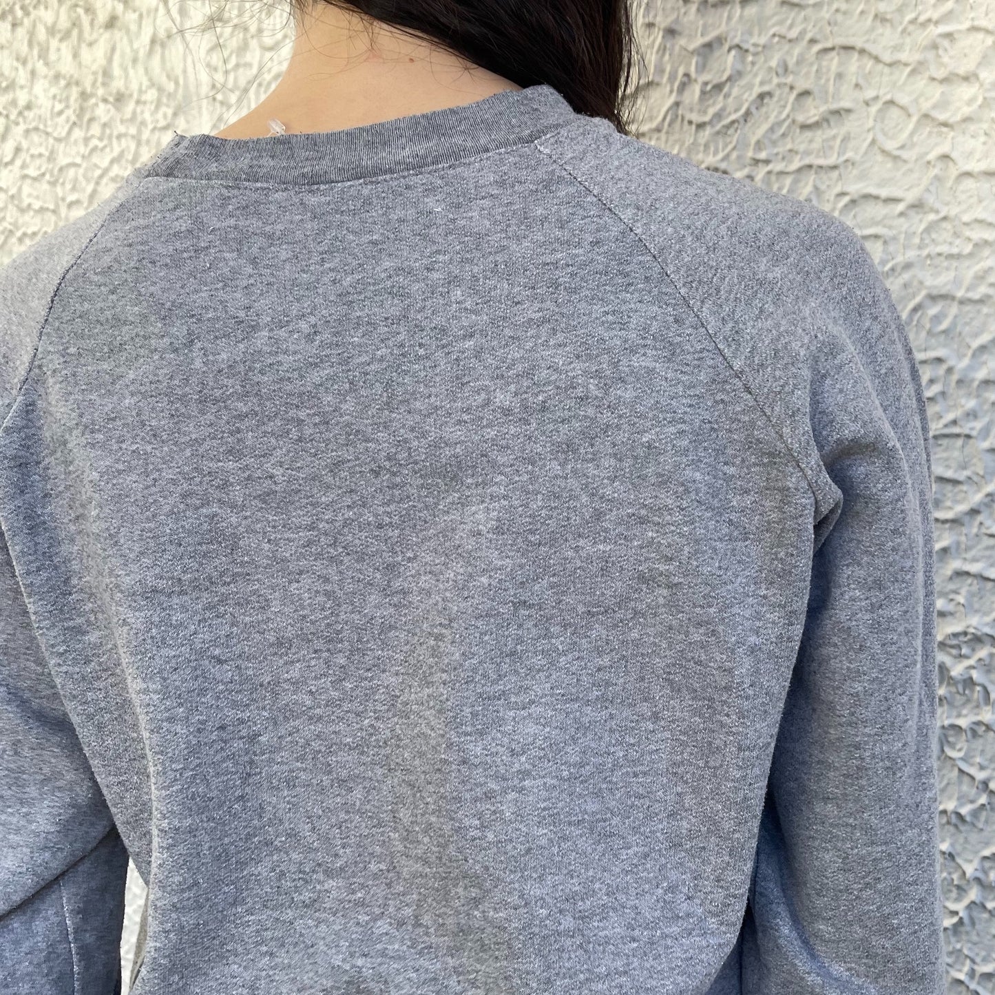 Grey marl lips sweater / エアブラシTシャツ