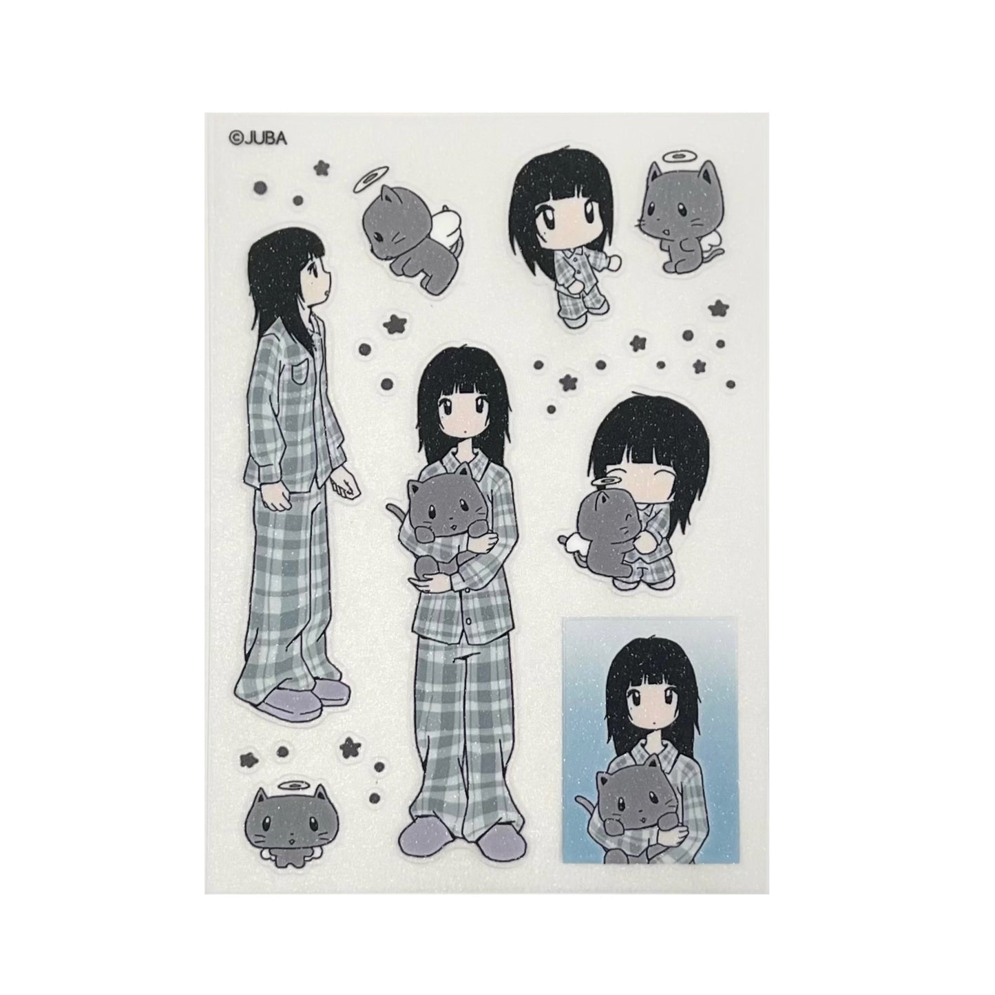 【JUBA】Reunited at last (Cat. ver) Glittered sticker / ステッカー