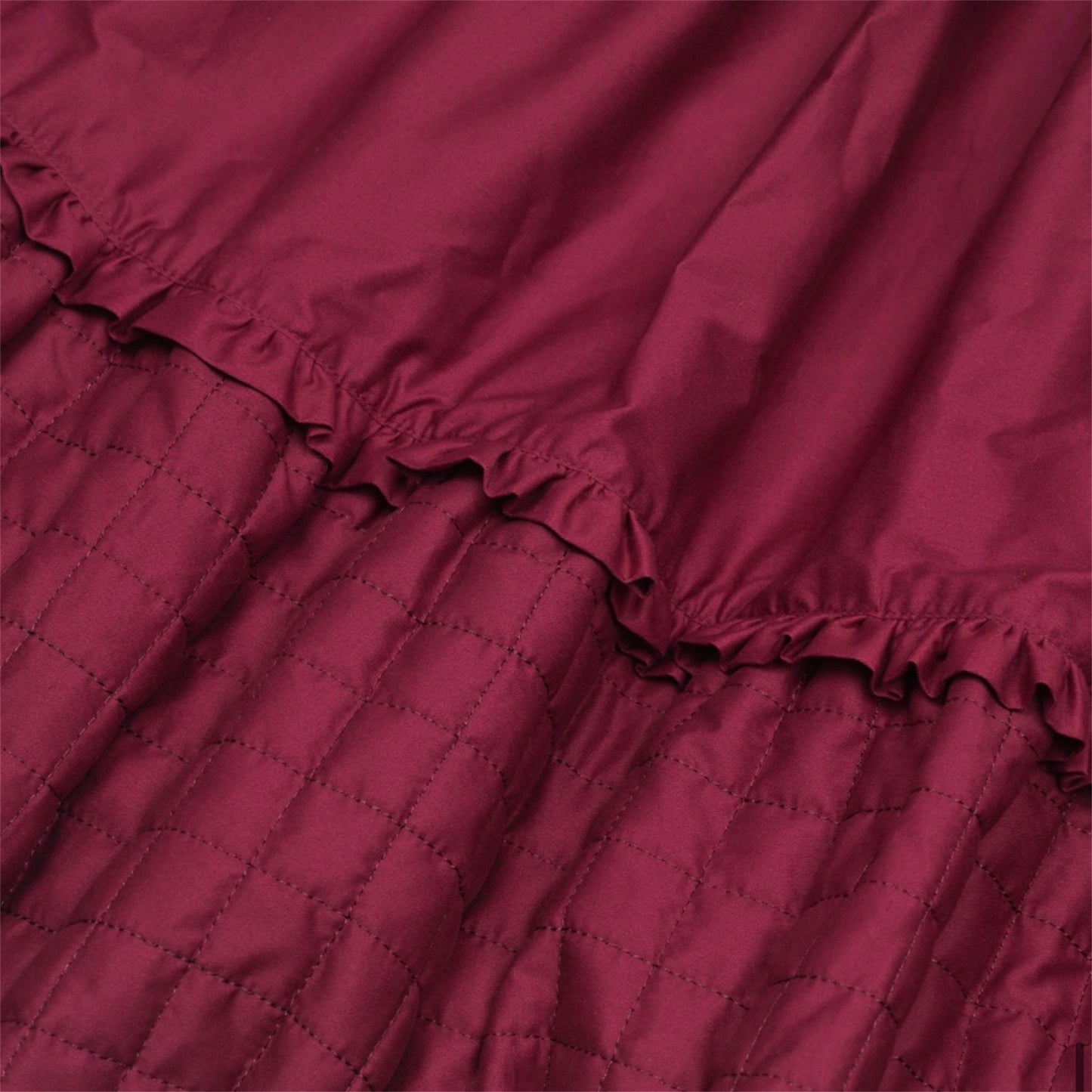 QUILTED SHIRRING BALLOON SKIRT / BURGUNDY / キルトシャーリングバルーンスカート