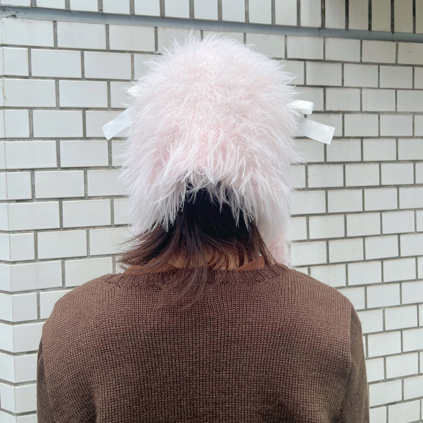 Fluffy bunny bonnet / Pink / バニーボンネット