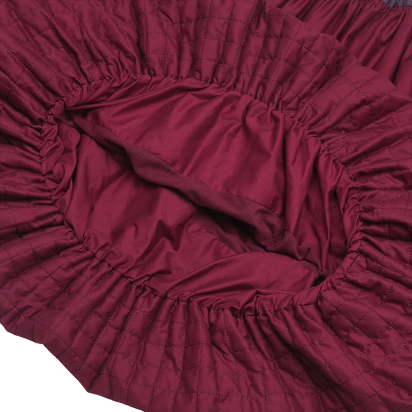 QUILTED SHIRRING BALLOON SKIRT / BURGUNDY / キルトシャーリングバルーンスカート