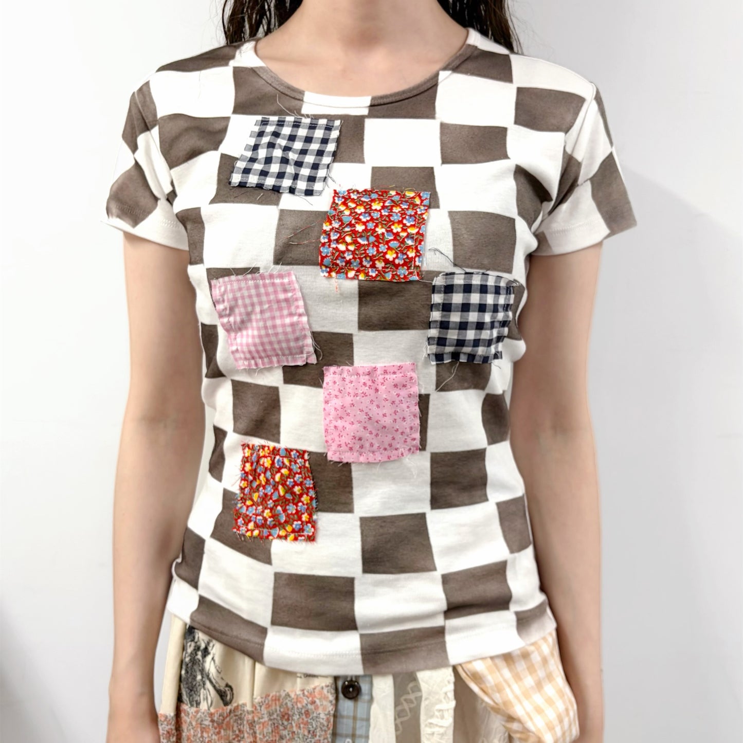 Check Tshirts / Brown / チェックTシャツ