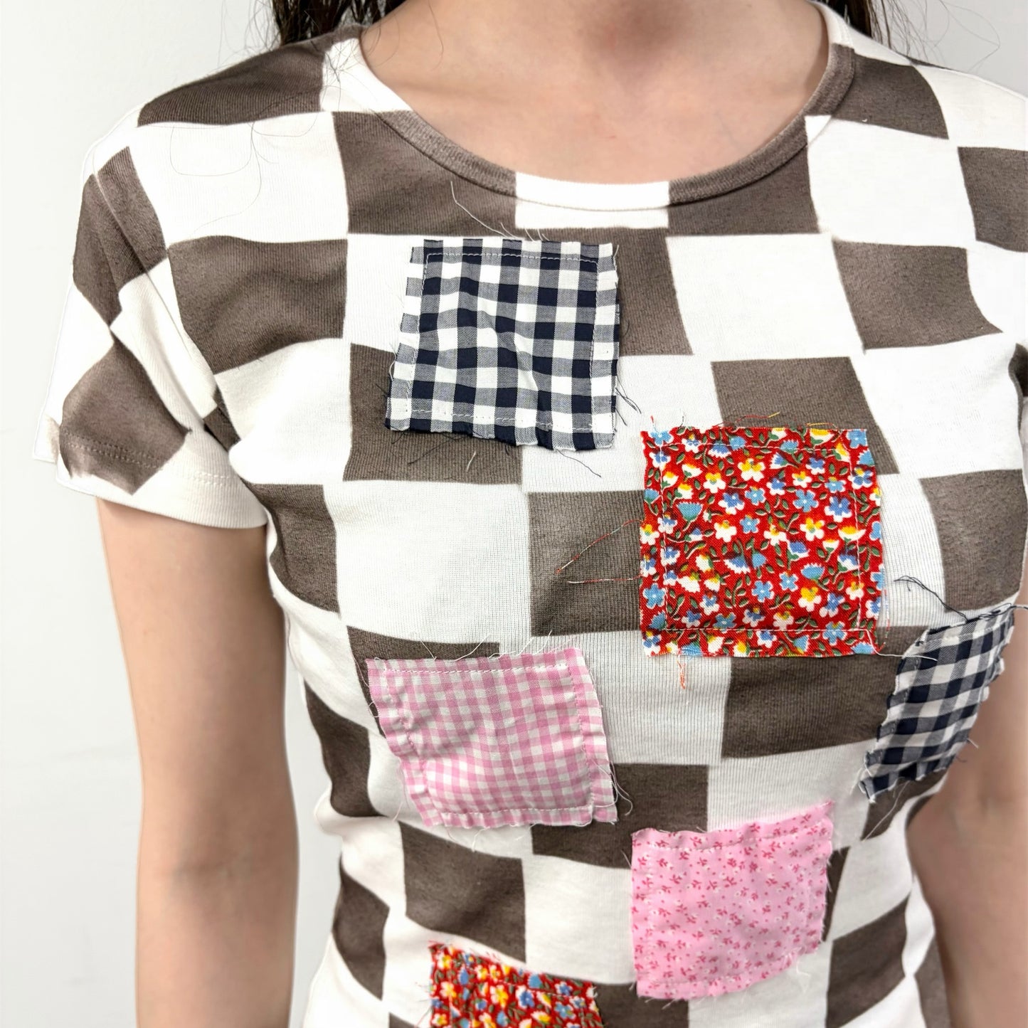 Check Tshirts / Brown / チェックTシャツ