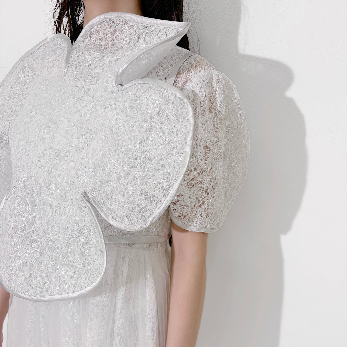 Flower lace top / White / フラワーレーストップ