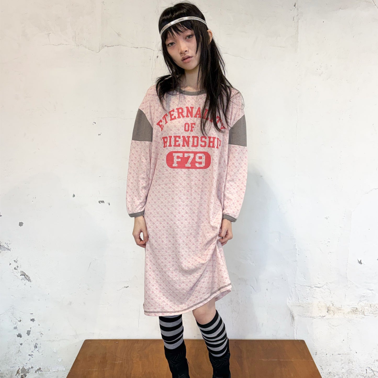 [F.E.E.S] flower rugby dress / pink / フラワーラグビードレス