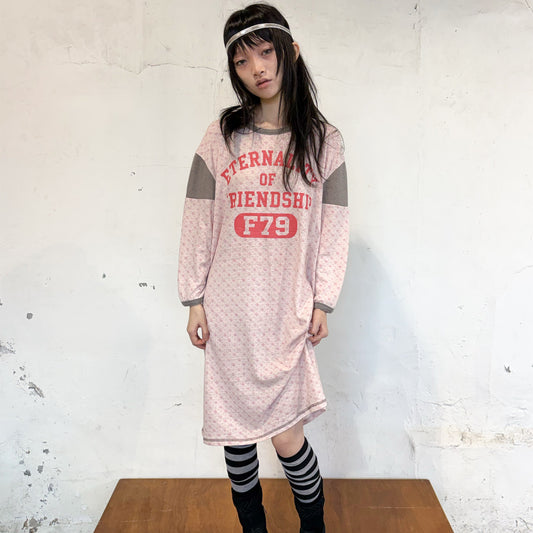 [F.E.E.S] flower rugby dress / pink / フラワーラグビードレス