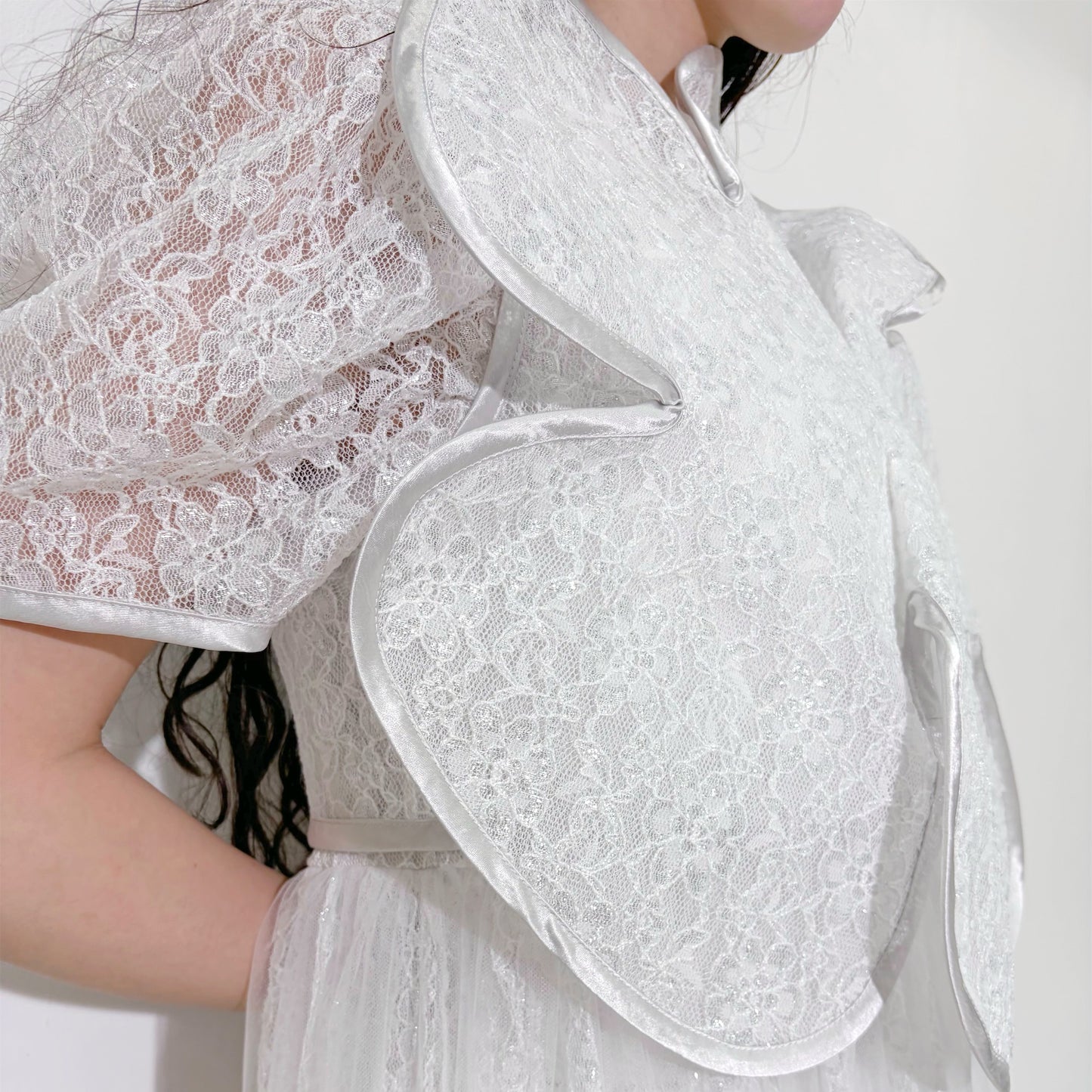 Flower lace top / White / フラワーレーストップ