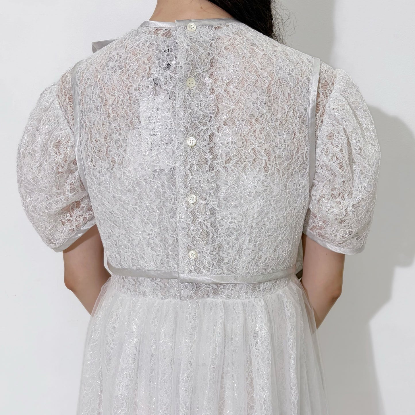 Flower lace top / White / フラワーレーストップ