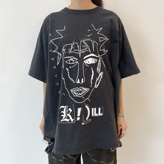 PUNK BOY DESTROY T-SHIRT BIO WASHING / WASHED BLACK / オーバーサイズプリントTシャツ