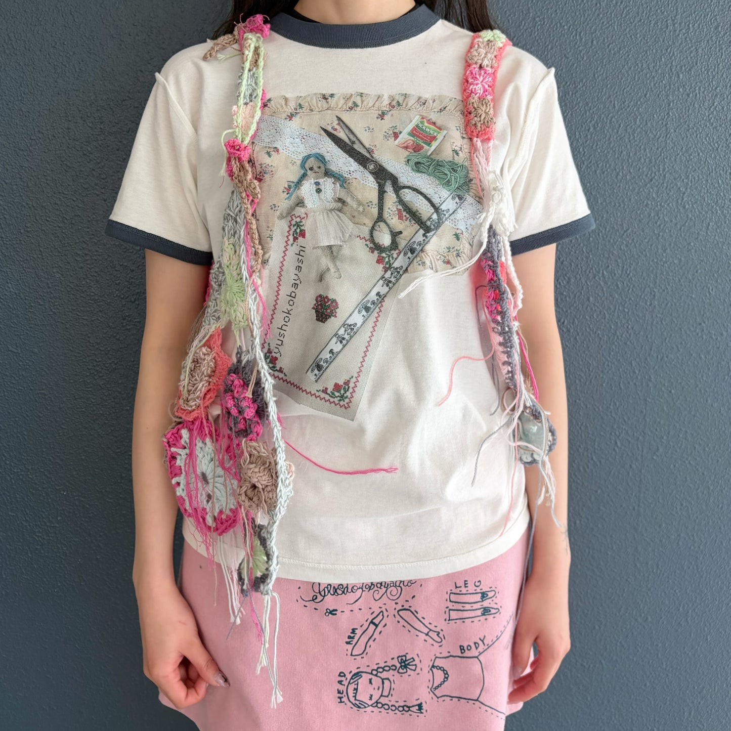 Flower crochet vest / Mix / フラワークロシェベスト