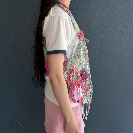 Flower crochet vest / Mix / フラワークロシェベスト