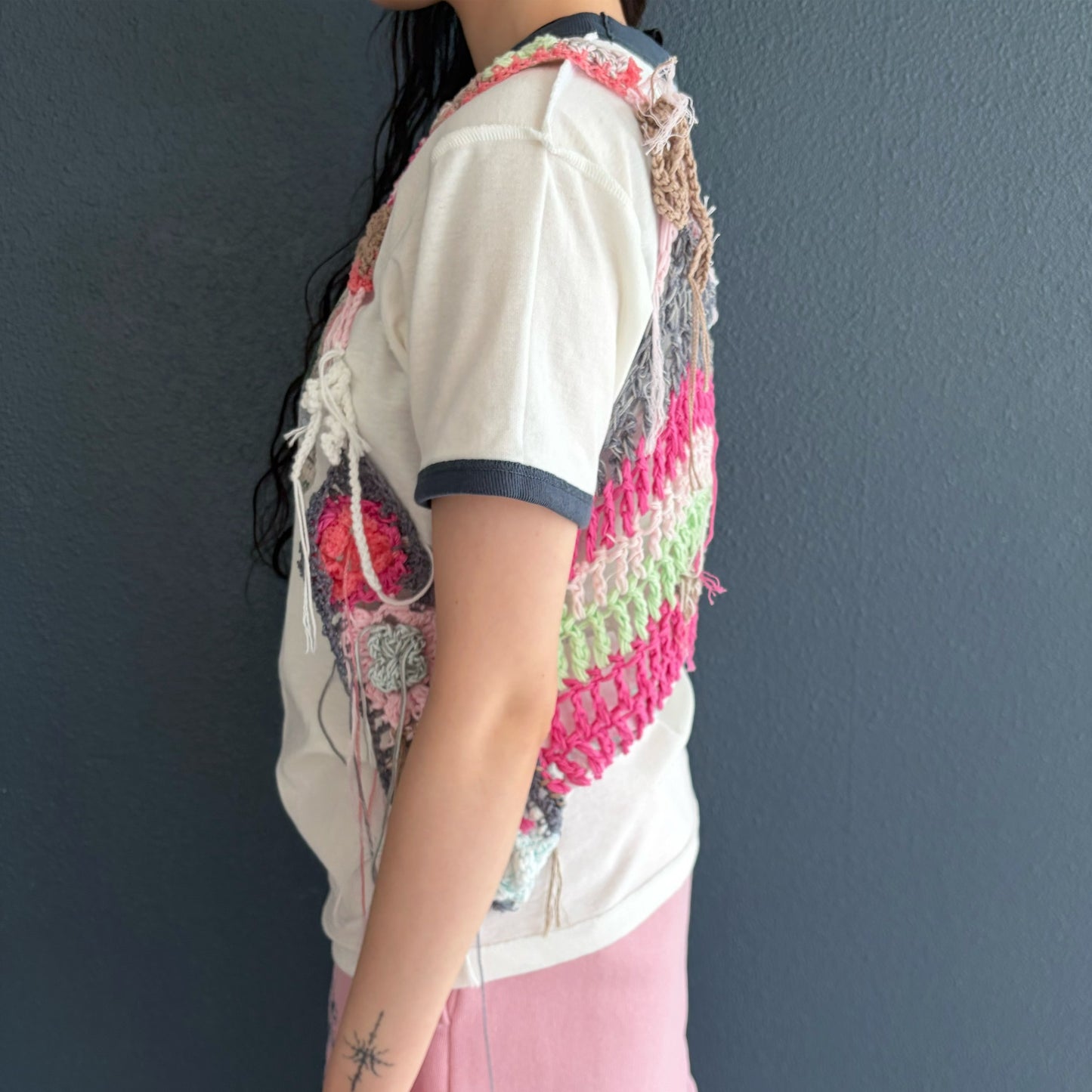 Flower crochet vest / Mix / フラワークロシェベスト