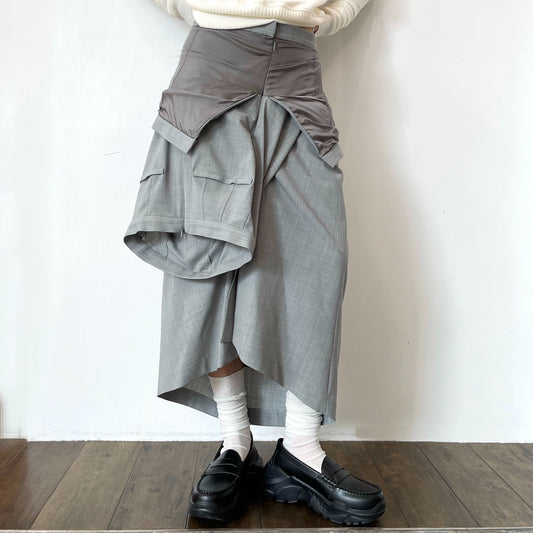 Sophia skirt / light gray / ドッキングスカート