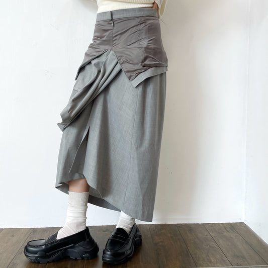 Sophia skirt / light gray / ドッキングスカート