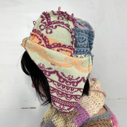 Knit fly cap / Multi / ニットフライキャップ