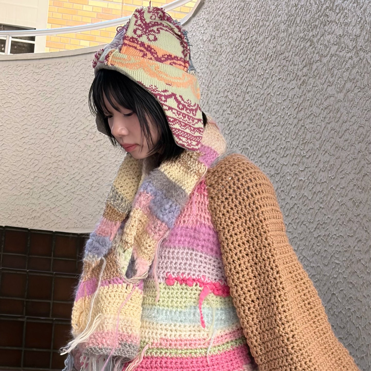 Knit fly cap / Multi / ニットフライキャップ